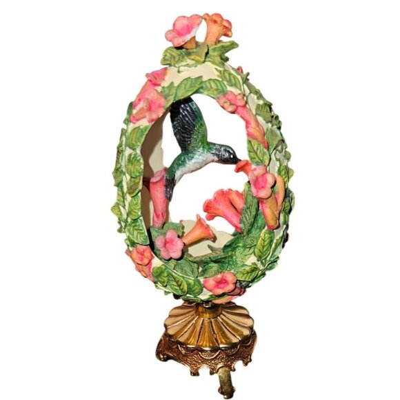 Faberge Egg Hummingbird Jewels In The Garden Franklin Mint Numbered Rare - Picture 10 of 11